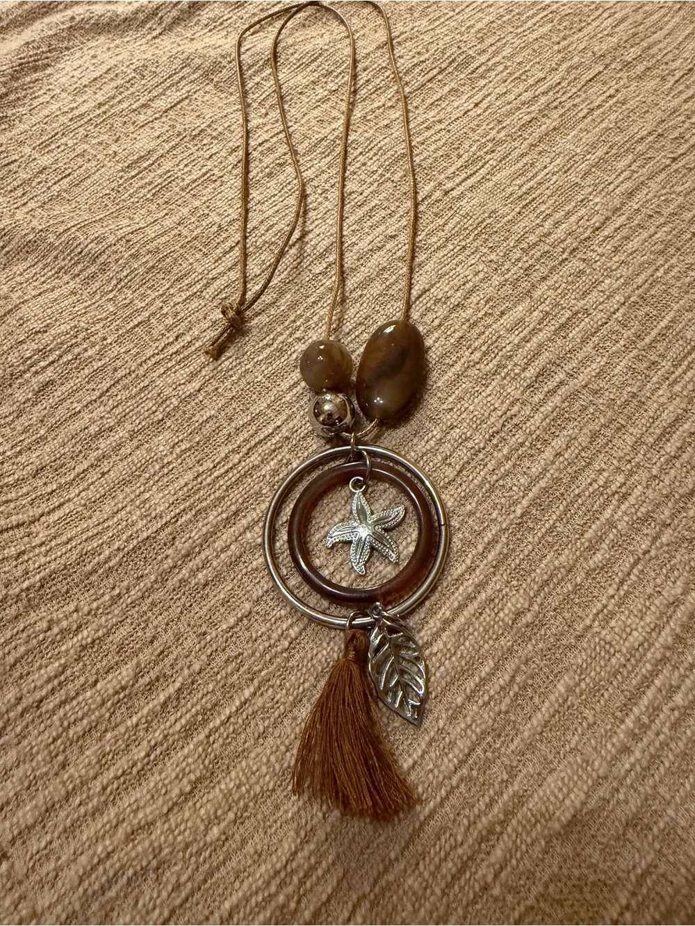 Beach-Inspired Brown Starfish Pendant Necklace - Women Jewelry